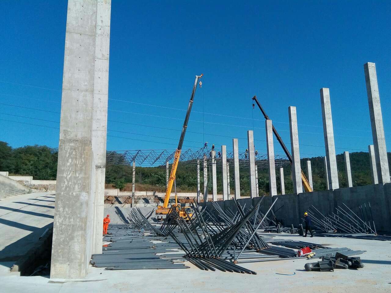 湖南威海攪拌站網架