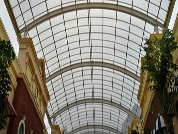 宿遷屋面網架頂棚吊裝方案