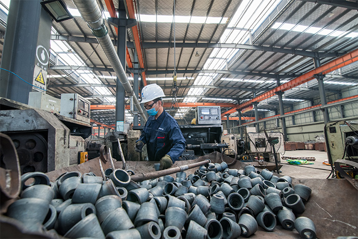 鄭州網(wǎng)架配件-錐頭加工車間